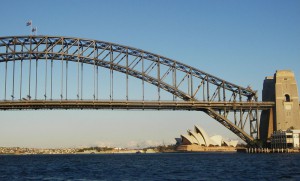 Sydney Harbour Bridge och Sydneys operahus